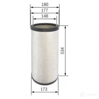 Воздушный фильтр BOSCH S 0278 S0278 f026400278 370128 - Изображение 4