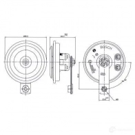 Пневматический звуковой сигнал BOSCH 334718 0986320130 FC4, TYPE A FC4, TYPE A, 12V/335HZ, LOW