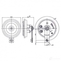Пневматический звуковой сигнал BOSCH SBK3P FC4 TYPE A 275 DEG, 6V LOW; STEEL 1423141715 0986320101 - Изображение 3