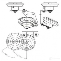 Пневматический звуковой сигнал BOSCH 0320043900 323345 3165141686425 7Y XATDC
