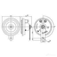 Пневматический звуковой сигнал BOSCH 334730 FC4, TYPE A, 12V/335HZ, LOW 0986320139 FC4, TYPE A - Изображение 3