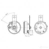 Пневматический звуковой сигнал BOSCH 6033fb4122 93 0R1ZI 362074
