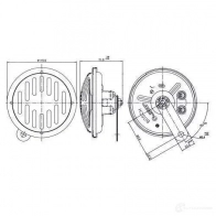 Пневматический звуковой сигнал BOSCH 334783 FD4 GRILL TYPE A 60 DEG, 12V LOW 2C3PP 0986320306 - Изображение 4