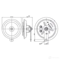 Пневматический звуковой сигнал BOSCH FD4 TYPE A, 24V SET; STEEL 0986320394 UYY2Y 334809 - Изображение 2