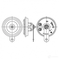 Пневматический звуковой сигнал BOSCH 334770 0986320186 FC4, TYPE A, 12V/420HZ, HIGH FC4, TYPE A