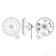 Пневматический звуковой сигнал BOSCH FC4, 12V/420HZ, HIGH 0986320168 FC4 334764 - Изображение 3