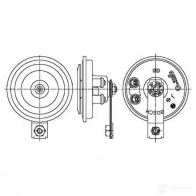 Пневматический звуковой сигнал BOSCH FC4, TYPE A 334766 0986320180 FC4, TYPE A, 6V/335HZ, LOW - Изображение 4