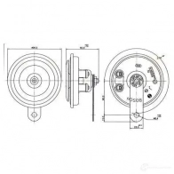 Пневматический звуковой сигнал BOSCH FC4, TYPE A, 12V/420HZ, HIGH FC4, TYPE A 0986320135 334726 - Изображение 3