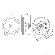 Пневматический звуковой сигнал BOSCH 334797 0986320315 FD4 TYPE A 60 DEG, 24V HIGH; BLACK 9LLV5 - Изображение 2