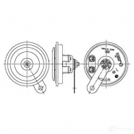 Пневматический звуковой сигнал BOSCH FC4, TYPE A 334762 0986320165 FC4, TYPE A, 12V/335HZ, HIGH
