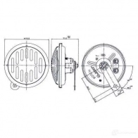 Пневматический звуковой сигнал BOSCH FD4 TYPE A 60DEG, 12V LOW; GRILL BL 0986320303 62PYI 334779