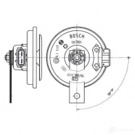 Пневматический звуковой сигнал BOSCH QW0JW 9320332027 365095 FC 4