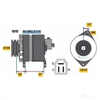 Генератор BOSCH 332265 TG37N6W 0986036311 36 31