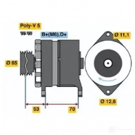 Генератор BOSCH 0986037150 371 5 Fiat Tempra (159) 2 Универсал 1.8 i.e. (159.AN) 110 л.с. 1990 – 1996 IN2PT7L