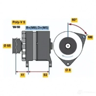 Генератор BOSCH 332067 9C3JPI 0986033130 331 3