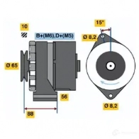 Генератор BOSCH K1 (R) 14V 28/70A R07RF Opel Astra (F) 1 Универсал 1.7 TD (F08. C05) 68 л.с. 1994 – 1998 0120488187