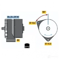 Генератор BOSCH 331951 F8C1Q 30 32 0986030320