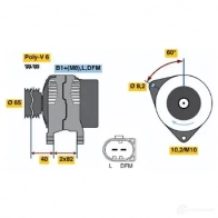 Генератор BOSCH J9CGZMH 0124515040 NCB1 (>) 14V 70/120A 305484 - Изображение 4