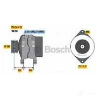 Генератор BOSCH NCB1 (>) 14V 120A 0124515086 4AHTW6E 305502 - Изображение 7