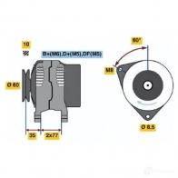 Генератор BOSCH 0123310055 8A3QC KC (R) 14V 40/70A Ford KA 1 (CCQ, RB) Хэтчбек 1.3 i 49 л.с. 1998 – 2008