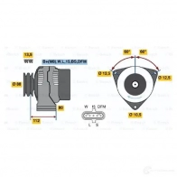 Генератор BOSCH 0124655037 02C59BG 305694 NCB2 (>) 28V 40/110A - Изображение 7