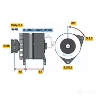 Генератор BOSCH 2QFY4 0986044821 332867 44 82