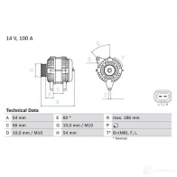 Генератор BOSCH 0986083400 333499 40PSFK 83 40