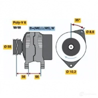 Генератор BOSCH 4 221 332705 P5GQJ 0986042211