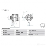 Генератор BOSCH 28Q02 418 6 332671 0986041860 - Изображение 3