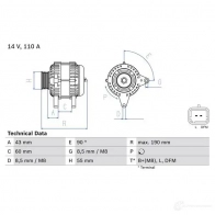 Генератор BOSCH 333250 OBDF82C 0986080140 8 014 - Изображение 2