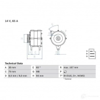 Генератор BOSCH NECQU4 332846 4 459 0986044591 - Изображение 3