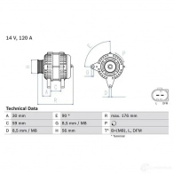 Генератор BOSCH L9KXJN 428 3 0986042830 332761 - Изображение 3