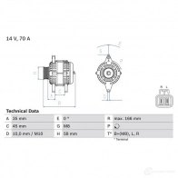 Генератор BOSCH LLDD60U 0986083930 333542 83 93 - Изображение 3