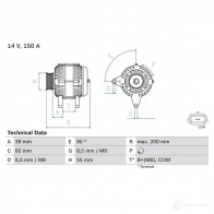Генератор BOSCH X9797FA 8 041 333276 0986080410 - Изображение 3