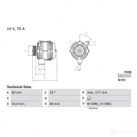 Генератор BOSCH TMYWJT 0986049111 333160 4 911 - Изображение 3