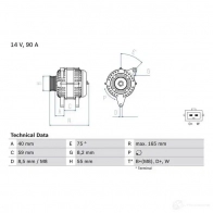 Генератор BOSCH DAJVU 0986038380 332395 38 38 - Изображение 3