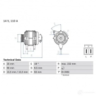Генератор BOSCH 0986048301 333111 483 0 VB2PAAU - Изображение 2