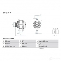 Генератор BOSCH FNE9Z 0986045551 455 5 332924 - Изображение 3