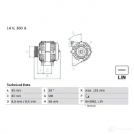 Генератор BOSCH RDZOYR 0986047500 333059 475 0 - Изображение 3