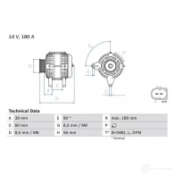Генератор BOSCH 0ABQAX 812 3 0986081230 333354 - Изображение 3