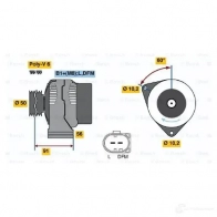 Генератор BOSCH NCB1 (>) 14V 70/120A QOBW6F 305521 0124515130 - Изображение 2