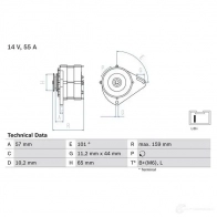 Генератор BOSCH 0986035641 356 4 SWXQIVZ 332222 - Изображение 3