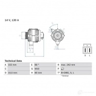 Генератор BOSCH 4 955 0986049550 333196 Q98OTK - Изображение 4