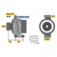 Генератор BOSCH 57UMHP7 8 112 0986081120 Opel Corsa (D) 4 2006 – 2014