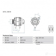 Генератор BOSCH 333299 0986080640 8 064 5AOONN - Изображение 3