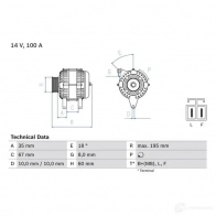Генератор BOSCH 811 5 333347 0986081150 RKVKN8 - Изображение 3