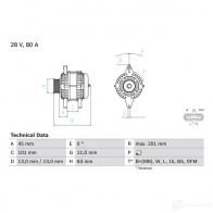 Генератор BOSCH 0986046290 Q2Z8RT 332995 4 629 - Изображение 2