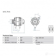 Генератор BOSCH 0986042291 KYMC1 4 229 332713 - Изображение 3