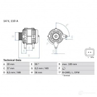 Генератор BOSCH 0986083440 PKO6T 834 4 333502 - Изображение 2