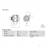 Генератор BOSCH 333170 OPRTHYY 4 921 0986049211 - Изображение 3